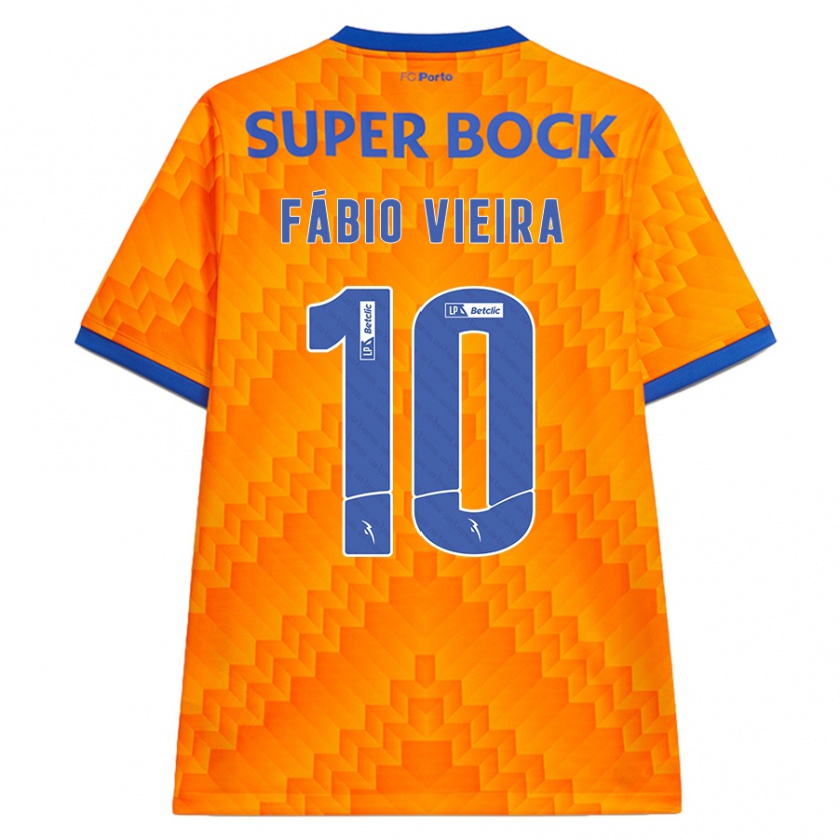 Kandiny Gyermek Fábio Vieira #10 Narancs Idegenbeli Jersey 2024/25 Mez Póló Ing