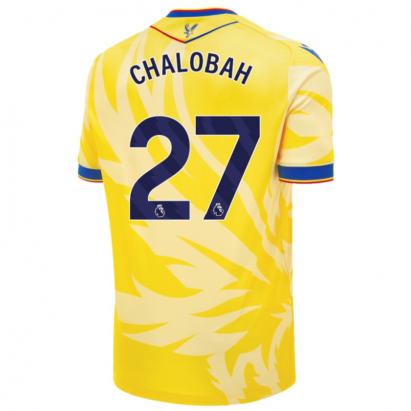 Kandiny Gyermek Trevoh Chalobah #27 Sárga Idegenbeli Jersey 2024/25 Mez Póló Ing