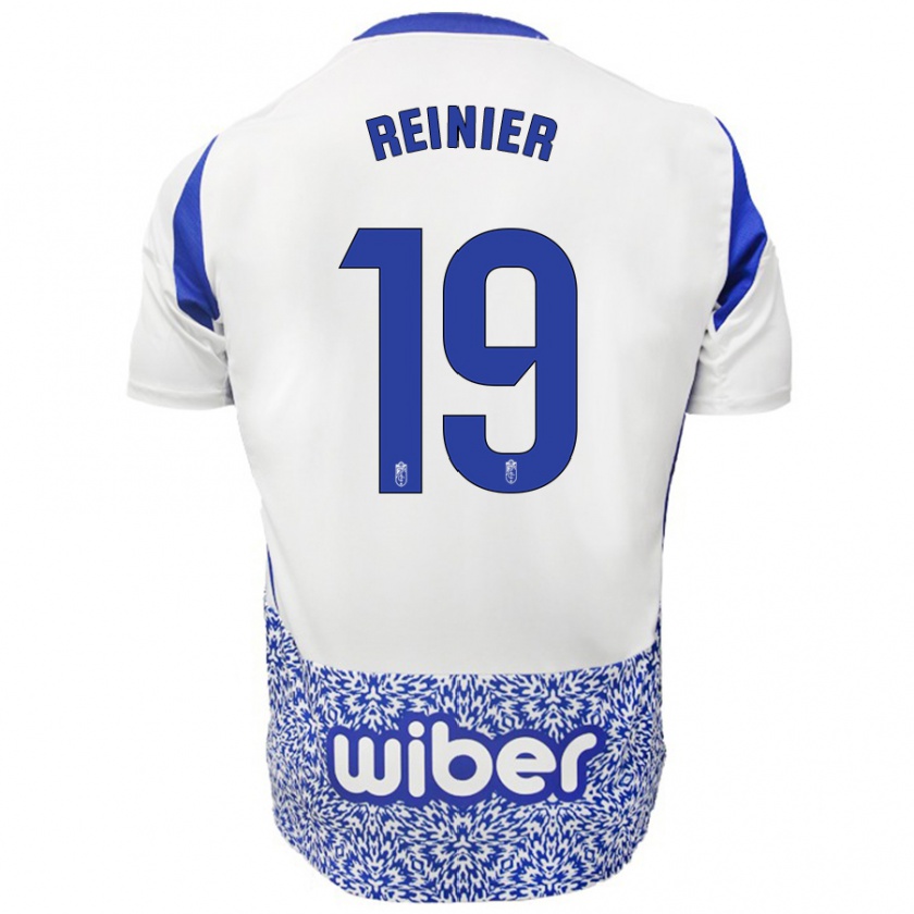 Kandiny Gyermek Reinier #19 Fehér Kék Idegenbeli Jersey 2024/25 Mez Póló Ing