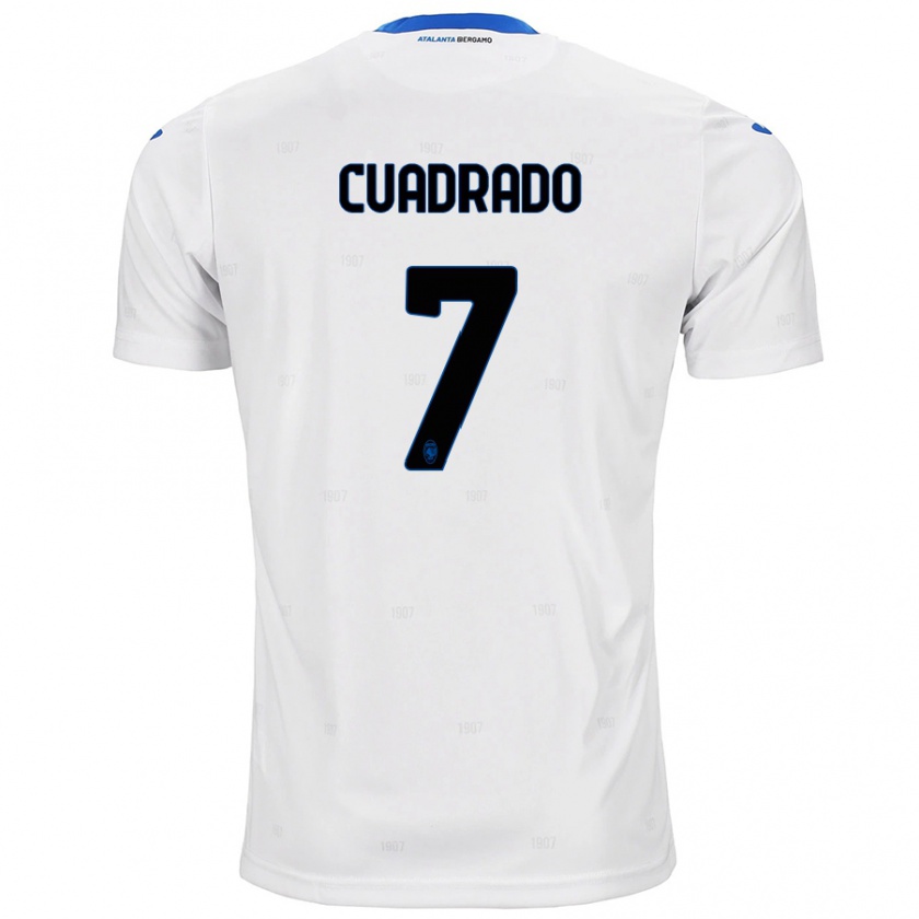 Kandiny Gyermek Juan Cuadrado #7 Fehér Idegenbeli Jersey 2024/25 Mez Póló Ing