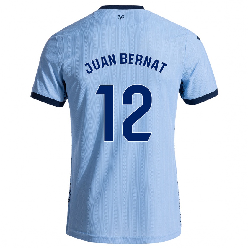 Kandiny Gyermek Juan Bernat #12 Ég Kék Idegenbeli Jersey 2024/25 Mez Póló Ing