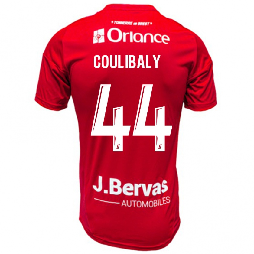 Kandiny Gyermek Soumaïla Coulibaly #44 Piros Fehér Hazai Jersey 2024/25 Mez Póló Ing