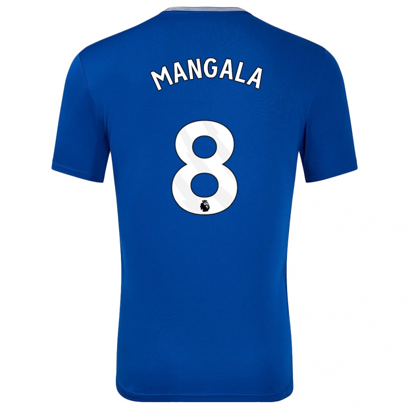 Kandiny Gyermek Orel Mangala #8 Kék -Val Hazai Jersey 2024/25 Mez Póló Ing