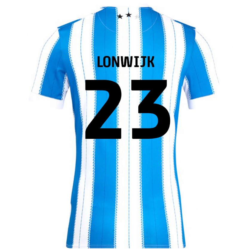 Kandiny Gyermek Nigel Lonwijk #23 Kék Fehér Hazai Jersey 2024/25 Mez Póló Ing