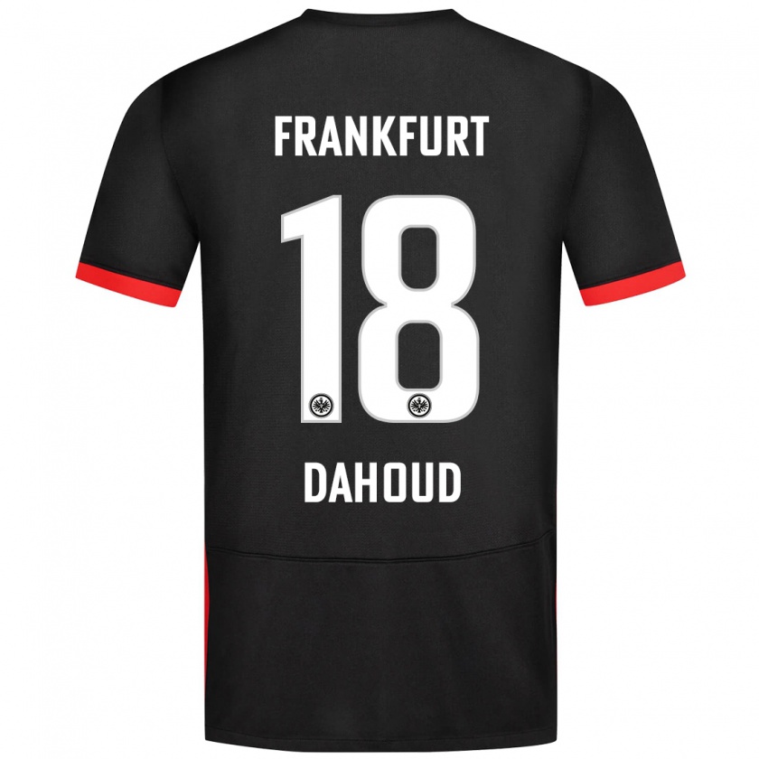 Kandiny Gyermek Mahmoud Dahoud #18 Fekete Idegenbeli Jersey 2024/25 Mez Póló Ing