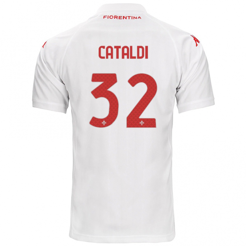 Kandiny Gyermek Danilo Cataldi #32 Fehér Idegenbeli Jersey 2024/25 Mez Póló Ing