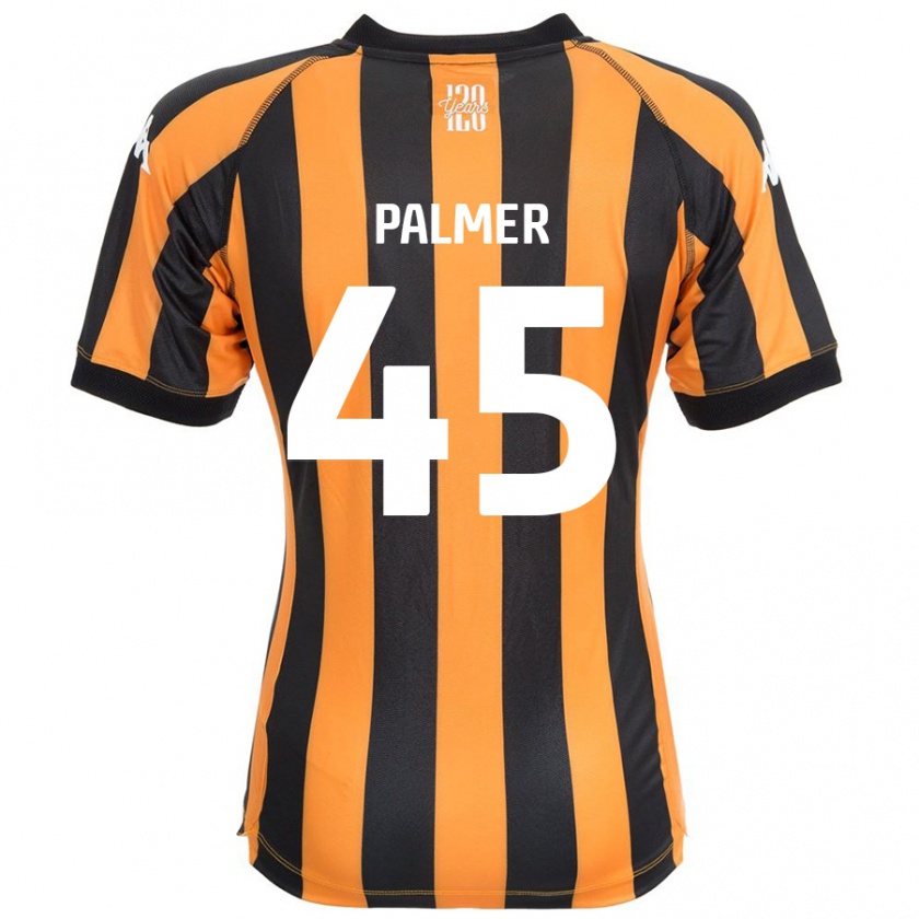 Kandiny Gyermek Kasey Palmer #45 Fekete Borostyán Hazai Jersey 2024/25 Mez Póló Ing