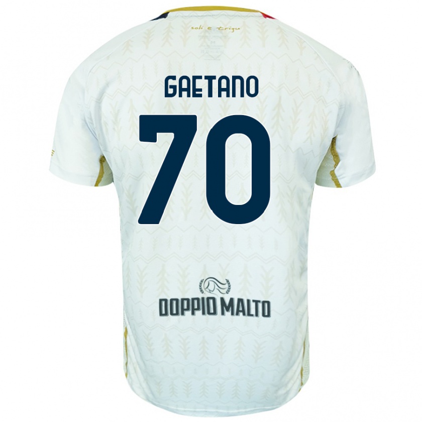 Kandiny Gyermek Gianluca Gaetano #70 Fehér Idegenbeli Jersey 2024/25 Mez Póló Ing