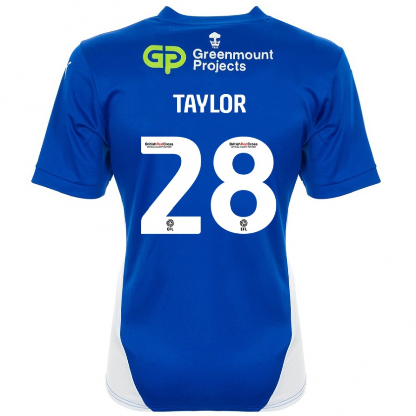 Kandiny Gyermek Dale Taylor #28 Kék Fehér Hazai Jersey 2024/25 Mez Póló Ing