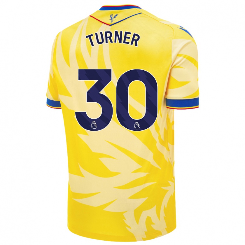 Kandiny Gyermek Matt Turner #30 Sárga Idegenbeli Jersey 2024/25 Mez Póló Ing