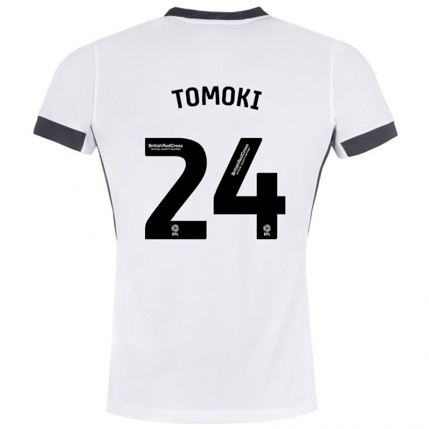 Kandiny Gyermek Tomoki Iwata #24 Fehér Fekete Idegenbeli Jersey 2024/25 Mez Póló Ing