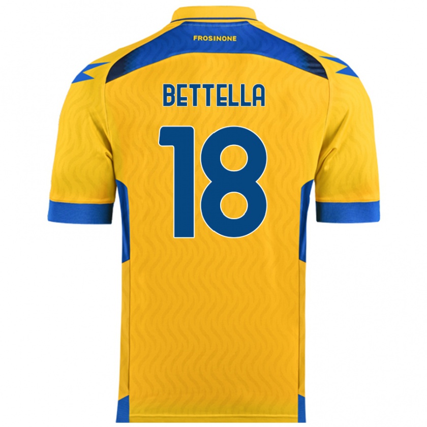 Kandiny Gyermek Davide Bettella #18 Sárga Hazai Jersey 2024/25 Mez Póló Ing