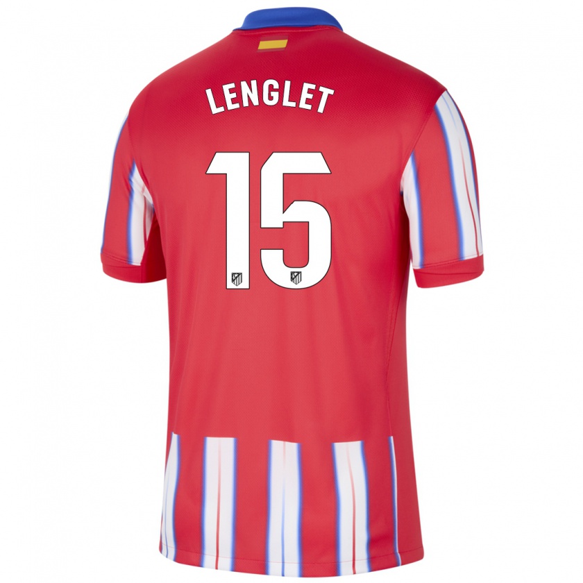 Kandiny Férfi Clément Lenglet #15 Piros Fehér Kék Hazai Jersey 2024/25 Mez Póló Ing