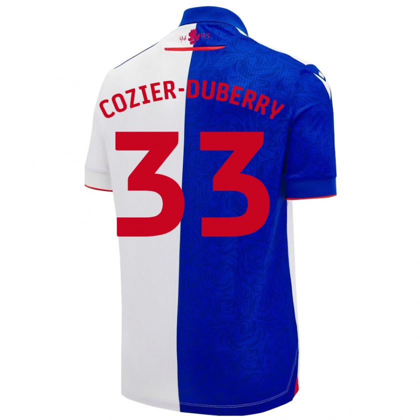 Kandiny Férfi Amario Cozier-Duberry #33 Égszínkék Fehér Hazai Jersey 2024/25 Mez Póló Ing