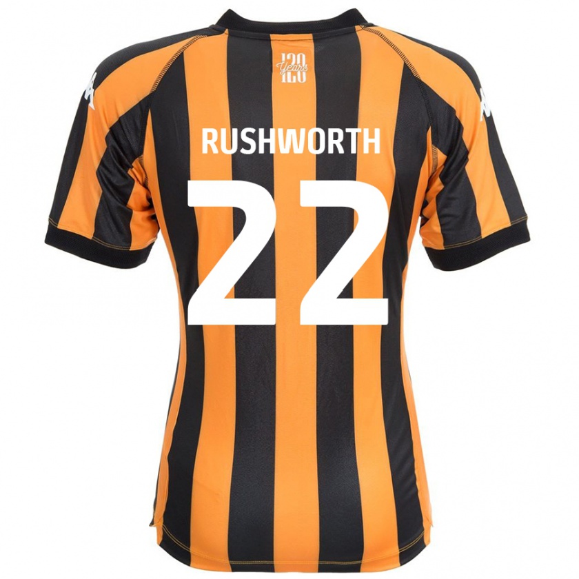 Kandiny Férfi Carl Rushworth #22 Fekete Borostyán Hazai Jersey 2024/25 Mez Póló Ing