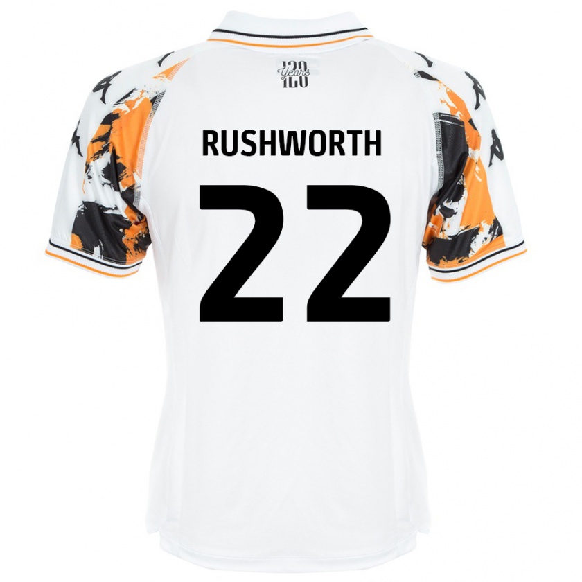 Kandiny Férfi Carl Rushworth #22 Fehér Idegenbeli Jersey 2024/25 Mez Póló Ing