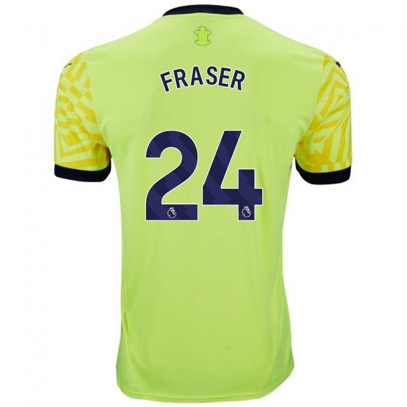 Kandiny Férfi Ryan Fraser #24 Sárga Idegenbeli Jersey 2024/25 Mez Póló Ing