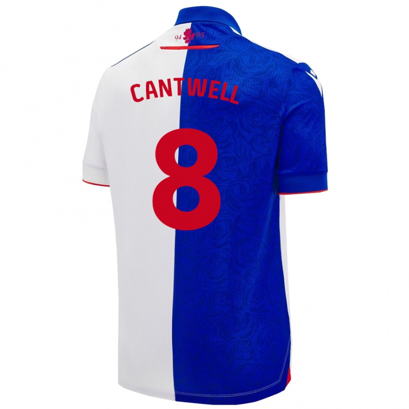 Kandiny Férfi Todd Cantwell #8 Égszínkék Fehér Hazai Jersey 2024/25 Mez Póló Ing