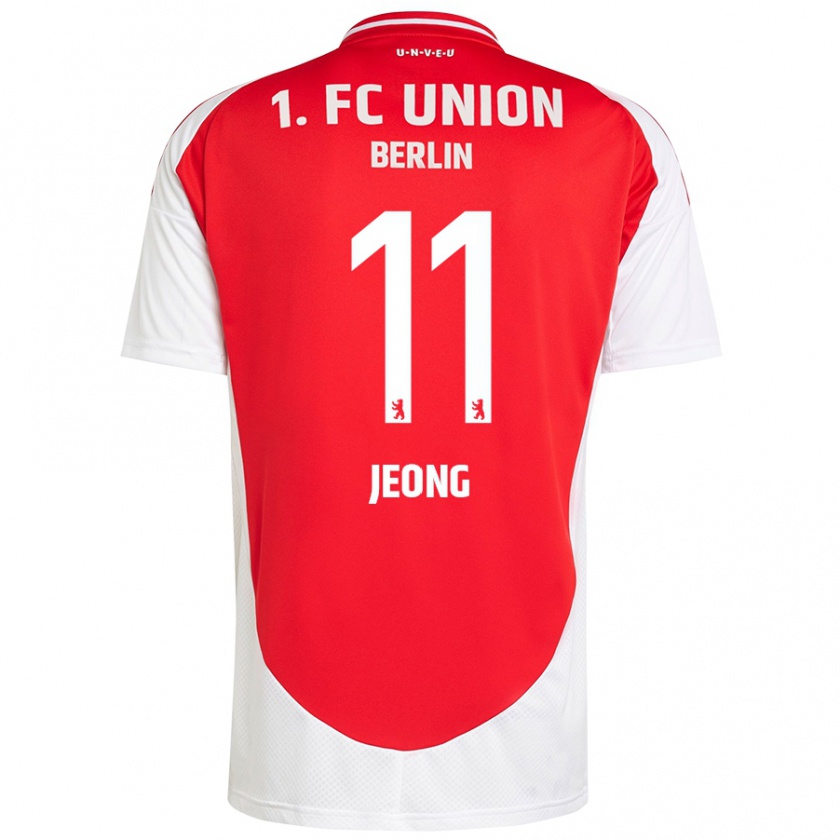 Kandiny Férfi Woo-Yeong Jeong #11 Piros Fehér Hazai Jersey 2024/25 Mez Póló Ing