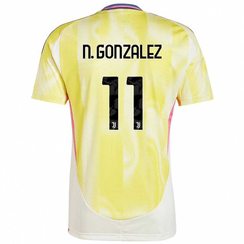 Kandiny Férfi Nico González #11 Napsárga Idegenbeli Jersey 2024/25 Mez Póló Ing