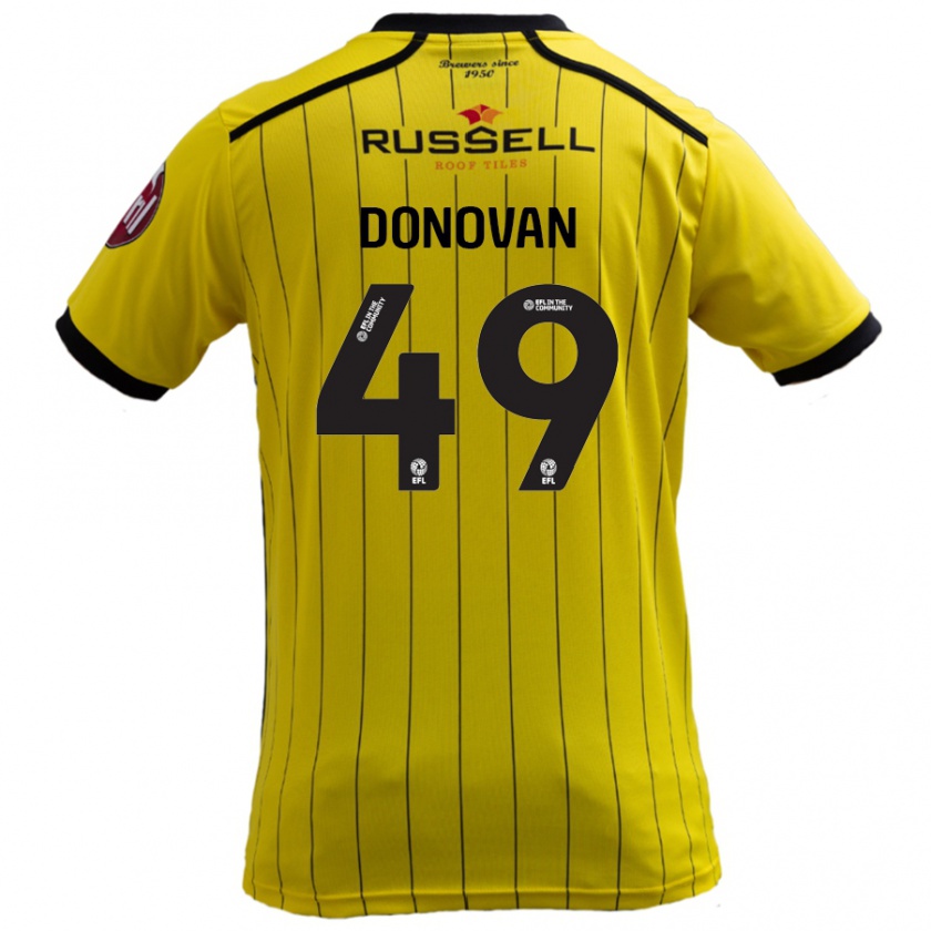 Kandiny Férfi Romelle Donovan #49 Sárga Hazai Jersey 2024/25 Mez Póló Ing