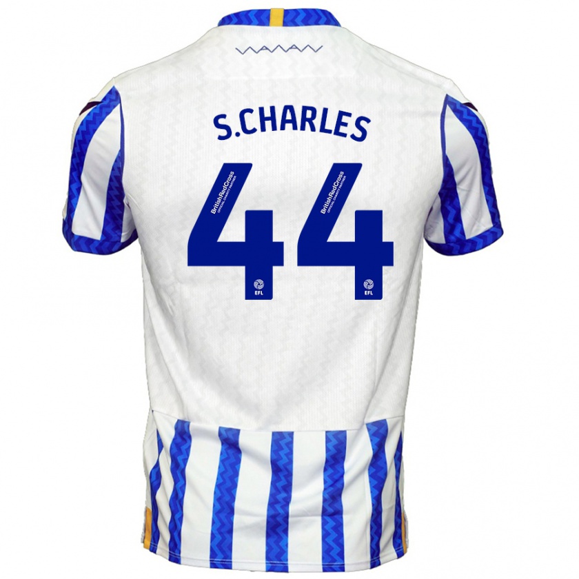 Kandiny Férfi Shea Charles #44 Kék Fehér Hazai Jersey 2024/25 Mez Póló Ing