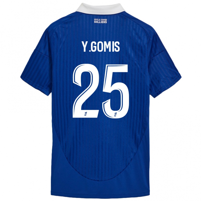 Kandiny Férfi Yoni Gomis #25 Kék Fehér Hazai Jersey 2024/25 Mez Póló Ing