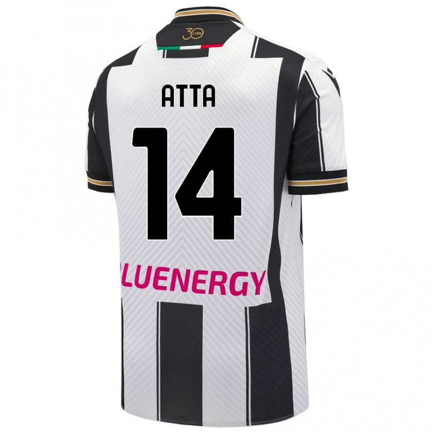 Kandiny Férfi Arthur Atta #14 Fehér Fekete Hazai Jersey 2024/25 Mez Póló Ing