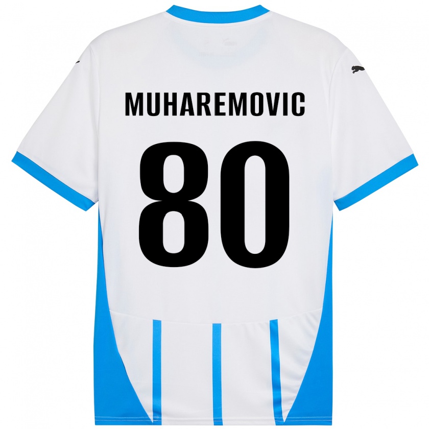 Kandiny Női Tarik Muharemovic #80 Fehér Kék Idegenbeli Jersey 2024/25 Mez Póló Ing