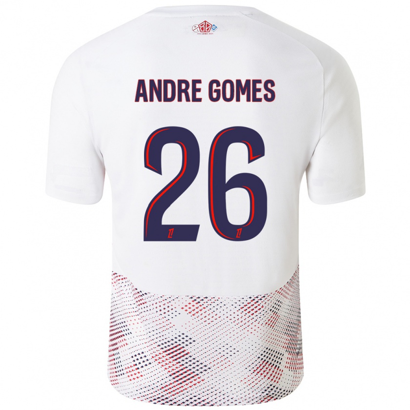 Kandiny Női André Gomes #26 Fehér Royal Blue Idegenbeli Jersey 2024/25 Mez Póló Ing