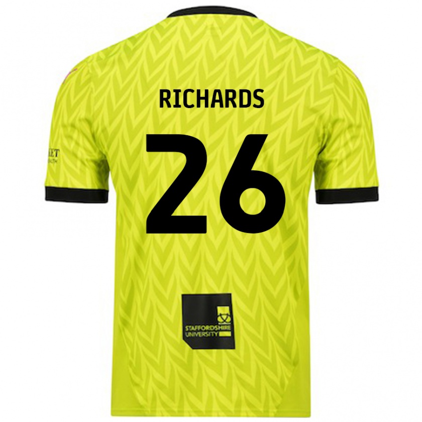 Kandiny Női Rico Richards #26 Fluoreszkáló Zöld Idegenbeli Jersey 2024/25 Mez Póló Ing