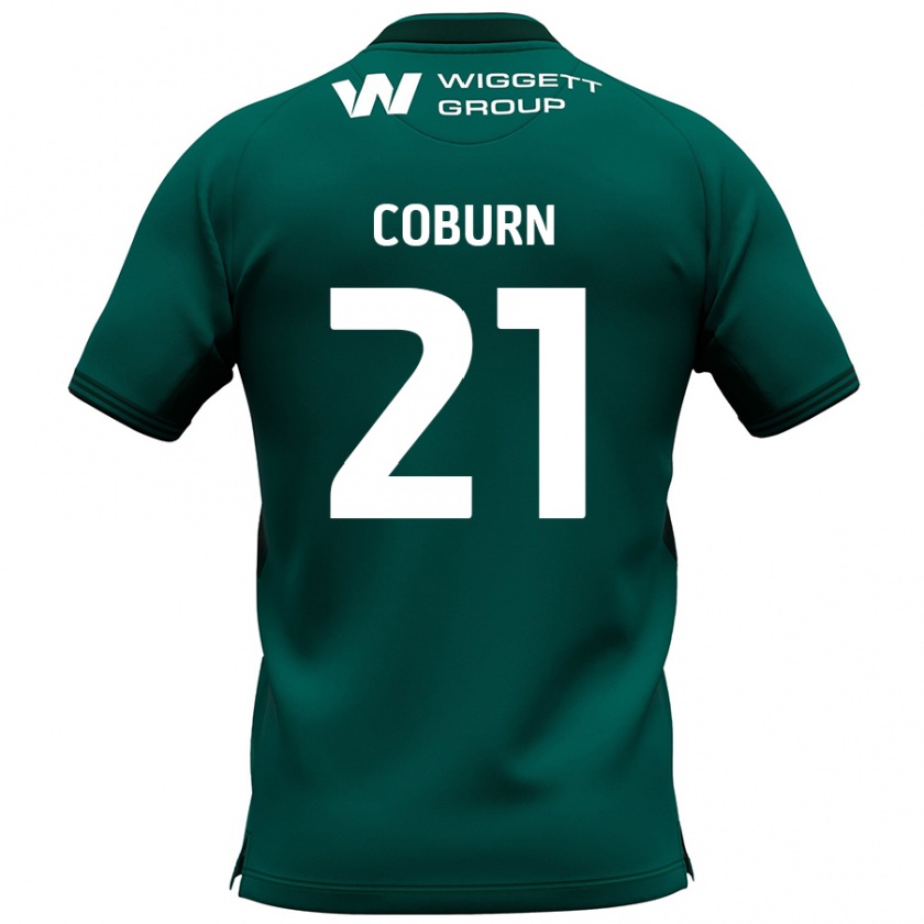 Kandiny Női Josh Coburn #21 Zöld Idegenbeli Jersey 2024/25 Mez Póló Ing