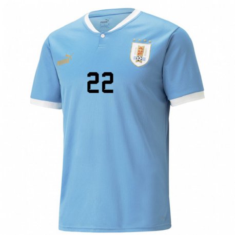 Kandiny Gyermek Uruguayi Martin Caceres #22 Kék Hazai Jersey 22-24 Mez Póló Ing