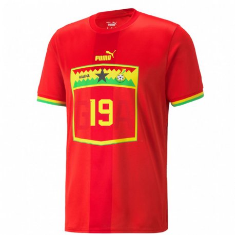 Kandiny Gyermek Ghánai Ransford-yeboah Konigsdorffer #19 Piros Idegenbeli Jersey 22-24 Mez Póló Ing