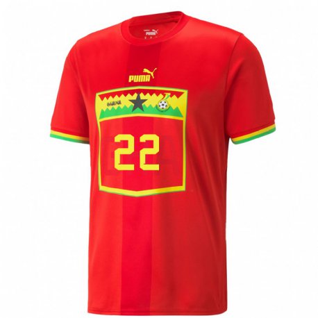 Kandiny Férfi Ghánai Eugene Amankwah Ampofo #22 Piros Idegenbeli Jersey 22-24 Mez Póló Ing