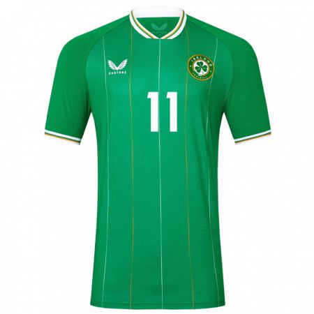 Kandiny Gyermek Ír-Sziget James Mcclean #11 Zöld Hazai Jersey 24-26 Mez Póló Ing