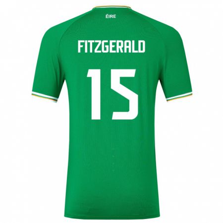 Kandiny Gyermek Ír-Sziget Kyle Fitzgerald #15 Zöld Hazai Jersey 24-26 Mez Póló Ing