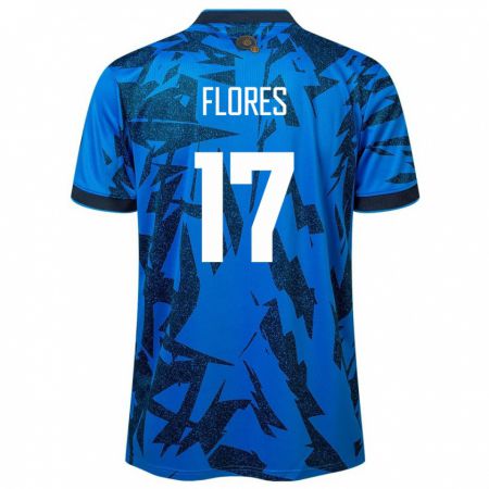 Kandiny Gyermek Salvador Diego Flores #17 Kék Hazai Jersey 24-26 Mez Póló Ing