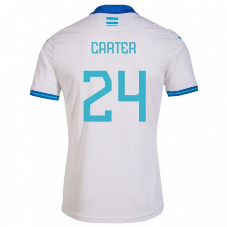 Kandiny Gyermek Honduras Daniel Carter #24 Fehér Hazai Jersey 24-26 Mez Póló Ing