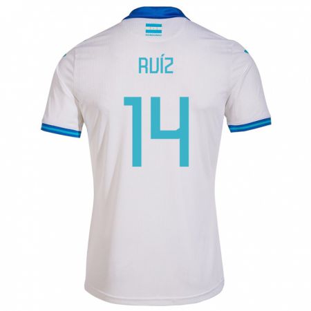 Kandiny Gyermek Honduras David Ruíz #14 Fehér Hazai Jersey 24-26 Mez Póló Ing