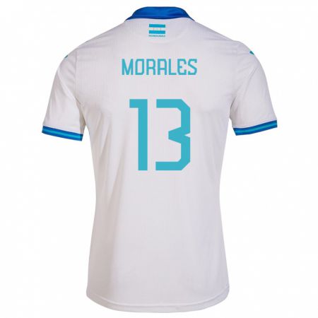 Kandiny Gyermek Honduras Maikol Morales #13 Fehér Hazai Jersey 24-26 Mez Póló Ing