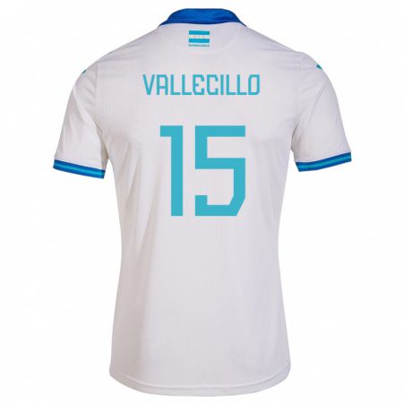 Kandiny Gyermek Honduras Eric Vallecillo #15 Fehér Hazai Jersey 24-26 Mez Póló Ing