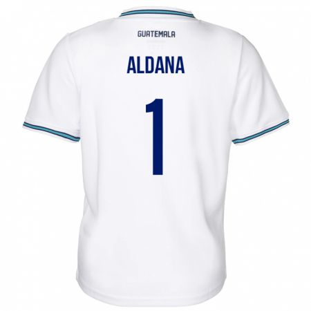 Kandiny Gyermek Guatemala David Aldana #1 Fehér Hazai Jersey 24-26 Mez Póló Ing