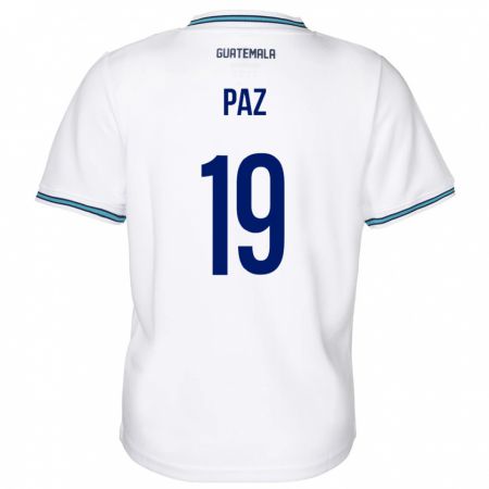 Kandiny Gyermek Guatemala Vidal Paz #19 Fehér Hazai Jersey 24-26 Mez Póló Ing