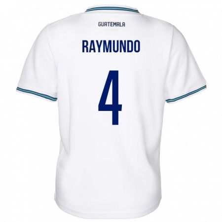 Kandiny Gyermek Guatemala Cristopher Raymundo #4 Fehér Hazai Jersey 24-26 Mez Póló Ing