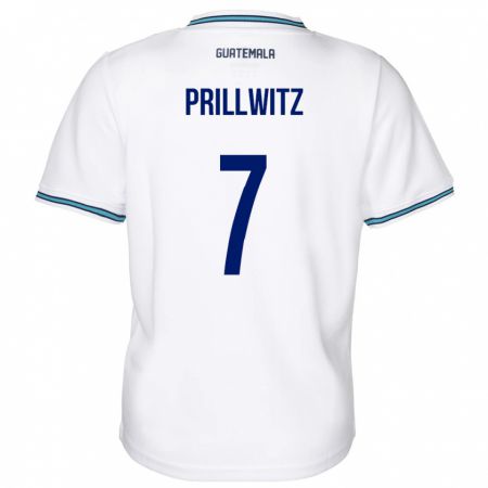 Kandiny Gyermek Guatemala Héctor Prillwitz #7 Fehér Hazai Jersey 24-26 Mez Póló Ing