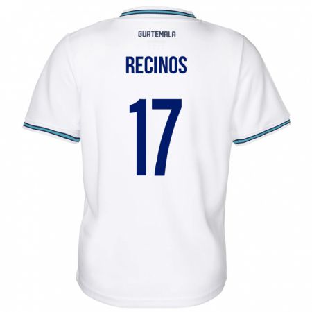 Kandiny Gyermek Guatemala Antony Recinos #17 Fehér Hazai Jersey 24-26 Mez Póló Ing