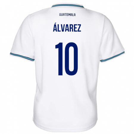 Kandiny Gyermek Guatemala Andrea Álvarez #10 Fehér Hazai Jersey 24-26 Mez Póló Ing