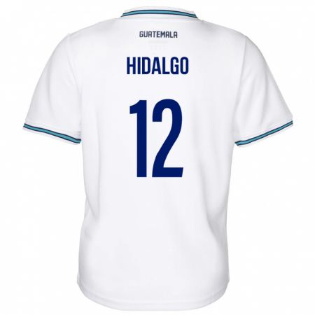 Kandiny Gyermek Guatemala Angie Hidalgo #12 Fehér Hazai Jersey 24-26 Mez Póló Ing