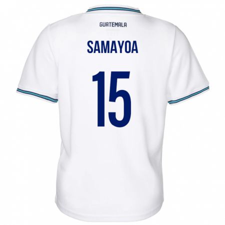 Kandiny Gyermek Guatemala Giselle Samayoa #15 Fehér Hazai Jersey 24-26 Mez Póló Ing